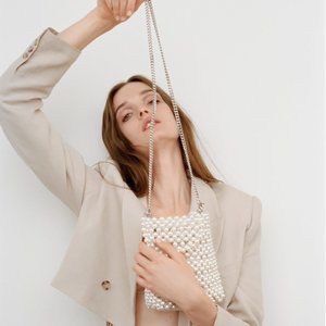 Zara Pearl Mini Bucket Bag